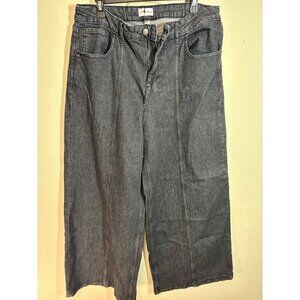NWT The Drop Denim Blue Jeans Baggy Wide Leg Dark Wash Grunge Skater Y2K Size 35